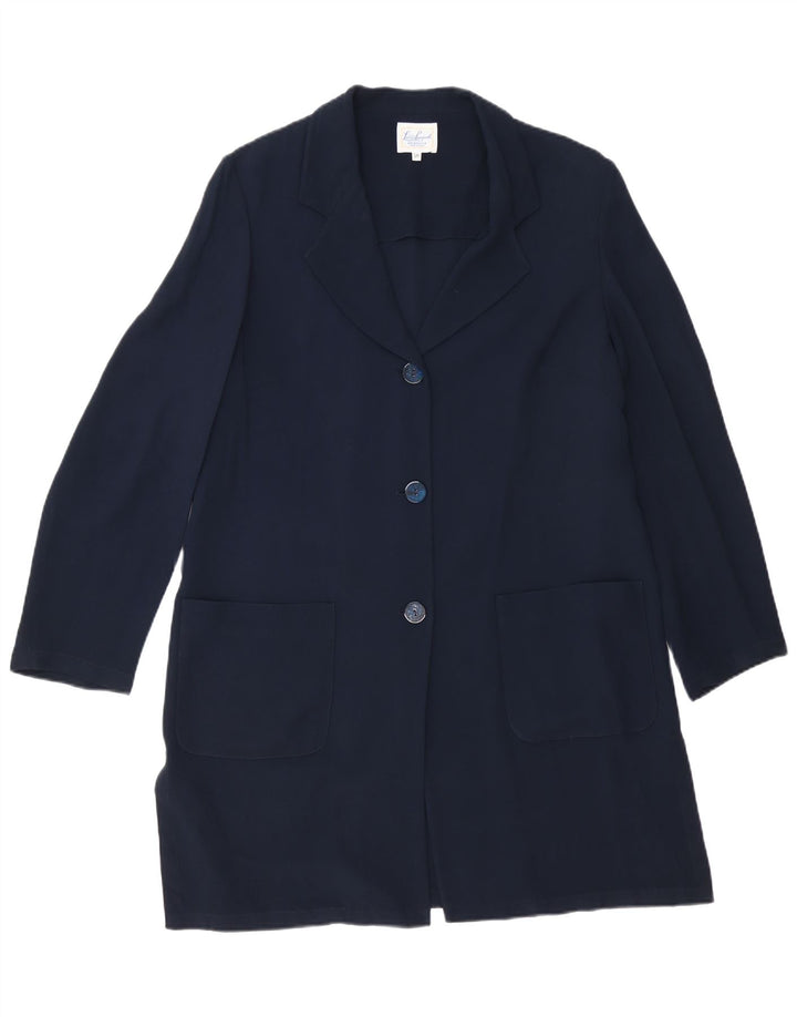 Luisa Spagnoli Γυναικείο Πανωφόρι IT 50 XL Navy Blue Acetate