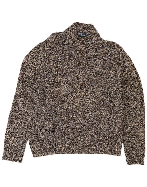 POLO RALPH LAUREN Ανδρικό πουλόβερ με κουμπιά και βαμβακερό λαιμό 2XL