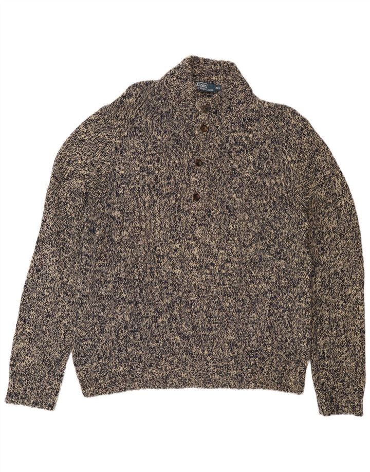 POLO RALPH LAUREN Ανδρικό πουλόβερ με κουμπιά και βαμβακερό λαιμό 2XL