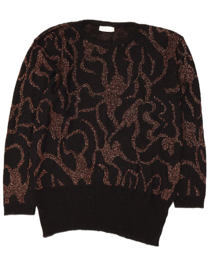 Dolores Γυναικείο Abstract Pattern Boat Neck Jumper πουλόβερ EU 40 Medium Black