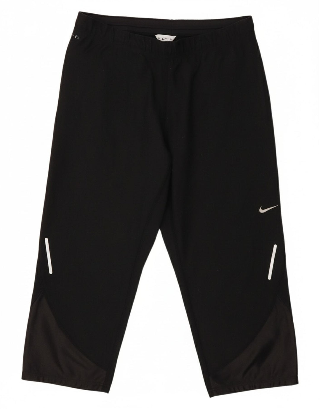NIKE Womens Dri Fit Bermuda Sport Shorts UK 12 Medium  Black