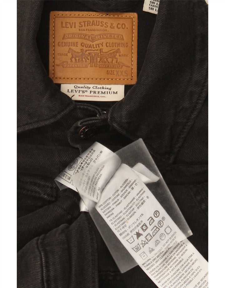 Γυναικείο τζιν μπουφάν Levi's Crop UK 2 2XS Μαύρο βαμβακερό