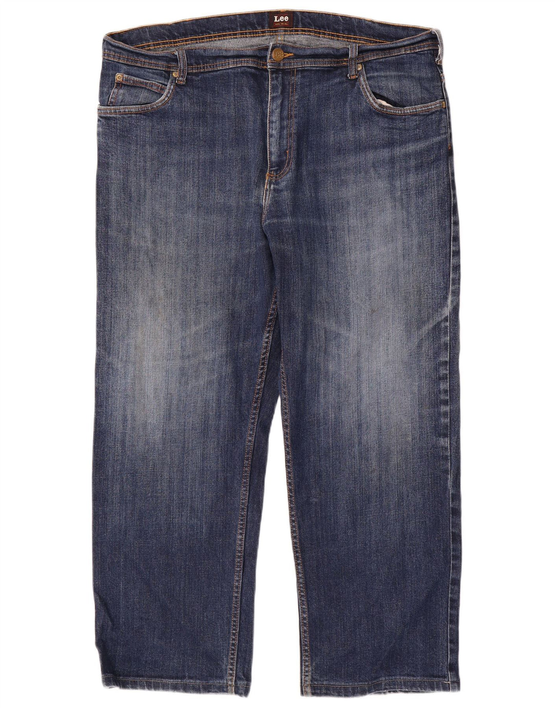 Lee Mens Brooklyn Straight Jeans W40 L27 Blue Cotton