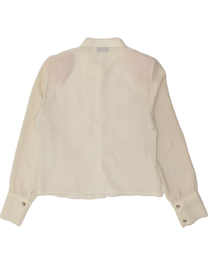 VINTAGE Womens Shirt Blouse UK 16 Large Off White Vintage Vintage and Second-Hand Vintage from Messina Hembry 