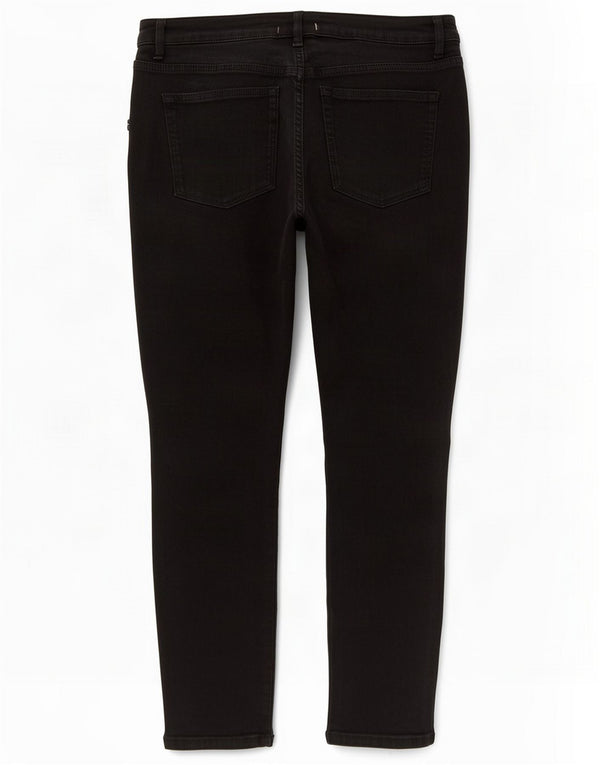 MINT VELVET Γυναικεία Crop Skinny Jeans UK 12 Medium W28 L25 Black Cotton