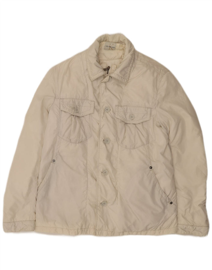 Calvin Klein Jeans Ανδρικό Utility Jacket UK 38 Medium White