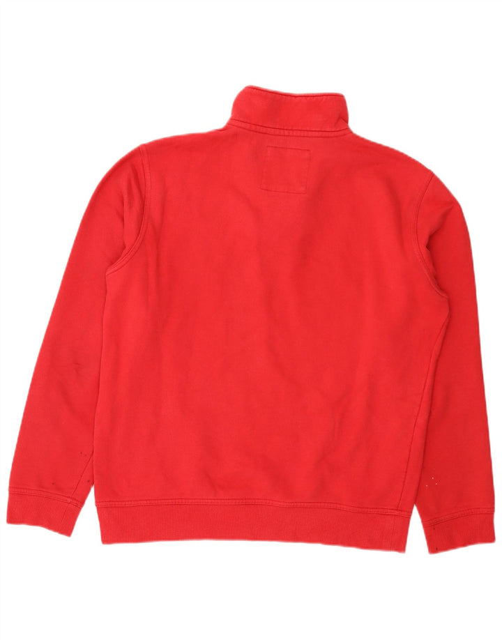 Ανδρικό φούτερ με φερμουάρ Crew Clothing, μεσαίο κόκκινο βαμβακερό