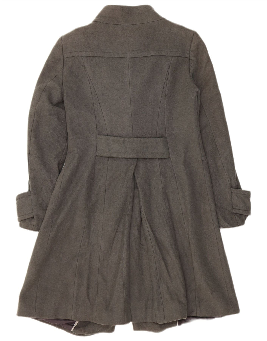 ZARA Womens Overcoat UK 12 Medium Grey Wool