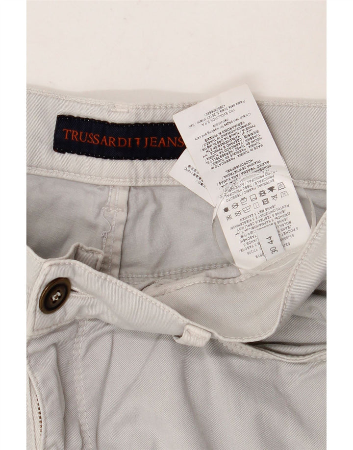 TRUSSARDI Γυναικείο ίσιο τζιν W30 L30 Γκρι βαμβακερό