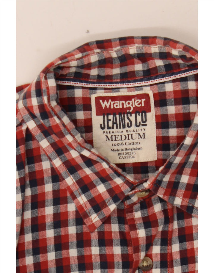 WRANGLER Mens Flannel Shirt Medium Multicoloured Check Cotton Vintage Wrangler and Second-Hand Wrangler from Messina Hembry 