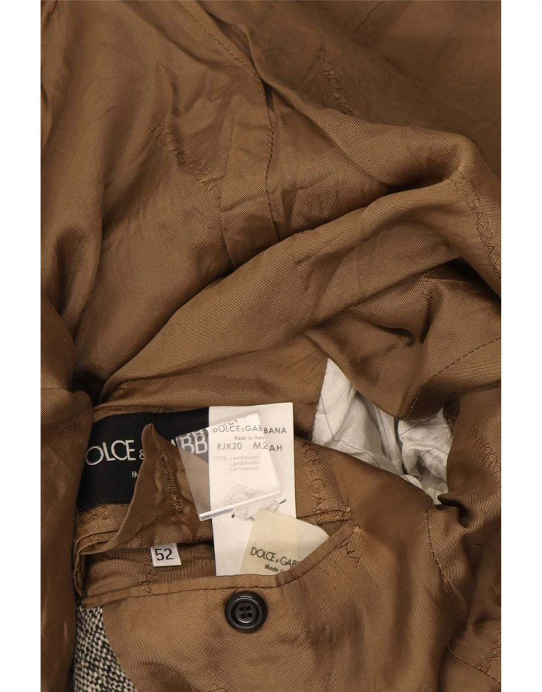 Dolce & Gabbana Ανδρικό σακάκι με 1 κουμπί IT 52 XL μαλλί
