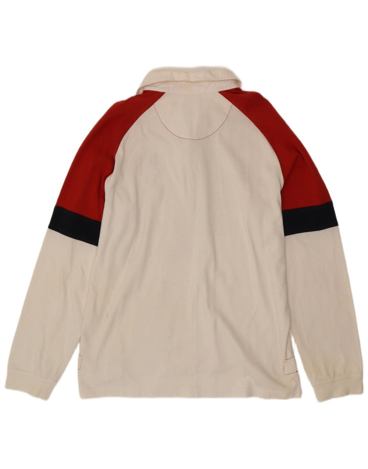 Ανδρικό μακρυμάνικο μπλουζάκι ράγκμπι πόλο NIKE UK 45/47 XL Λευκό Colourblock