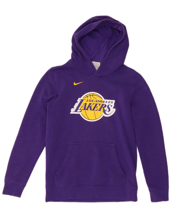 Nike Boys Los Angeles Lakers Graphic Hoodie Jumper 12-13 Years Large Purple