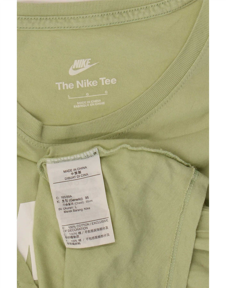 Ανδρικό γραφικό μπλουζάκι Nike, μεγάλο πράσινο βαμβακερό