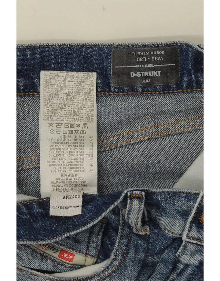 Diesel Ανδρικό D-Strukt Slim Jeans W32 L30 Μπλε βαμβακερό