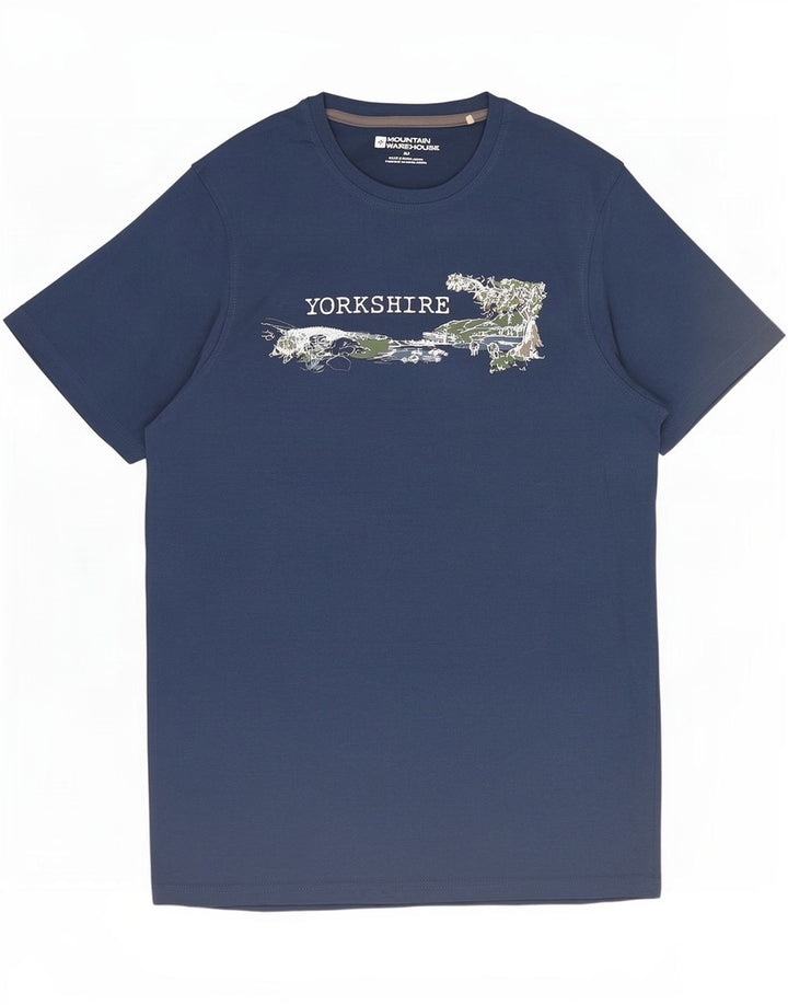 Mountain Warehouse Ανδρικό T-Shirt γραφικό Yorkshire Top Small Navy Blue