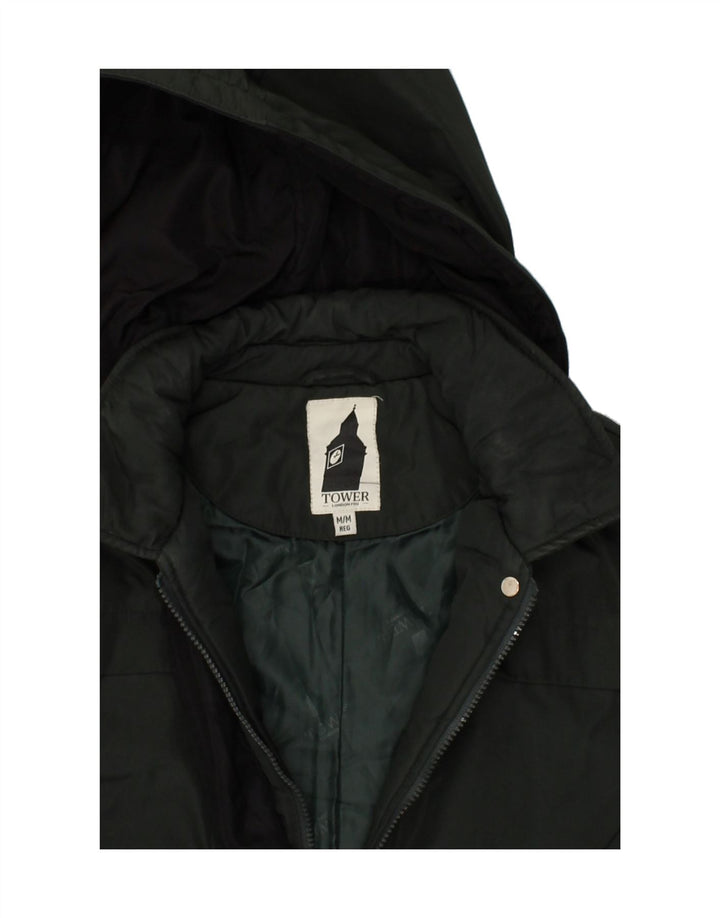 LONDON FOG Womens Loose Fit Hooded Padded Jacket UK 14 Medium Green | Vintage London Fog | Thrift | Second-Hand London Fog | Used Clothing | Messina Hembry 