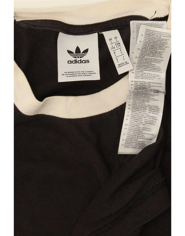 Ανδρικό T-Shirt Adidas Top μεγάλο μαύρο βαμβακερό