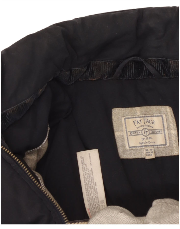 Fat Face Γυναικείο μπουφάν με επένδυση UK 12 μεσαίο μαύρο πολυεστέρα