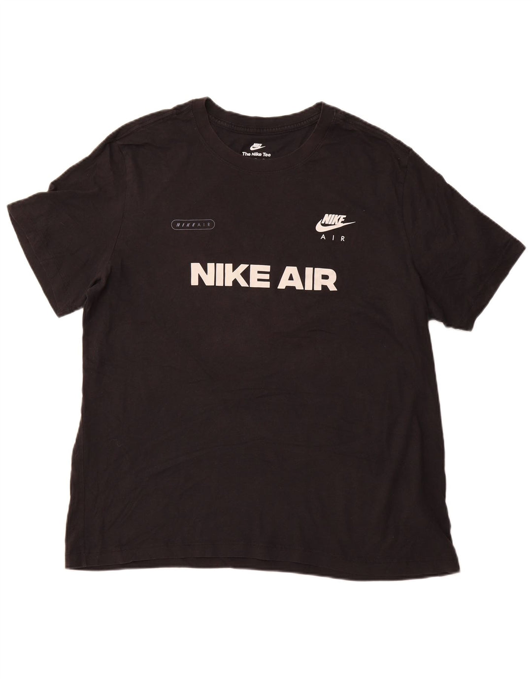 Ανδρικό γραφικό μπλουζάκι NIKE Top XL μαύρο βαμβακερό αθλητικό