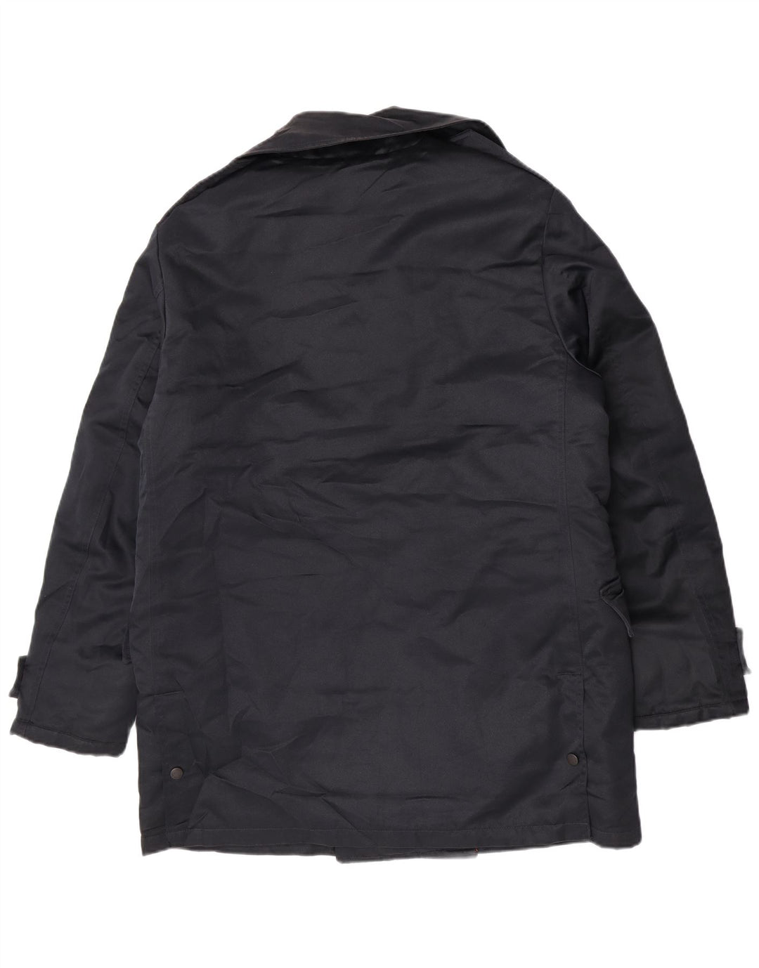 Blauer Ανδρικό παλτό με διπλό στήθος UK 40 Large Navy Blue Polyester