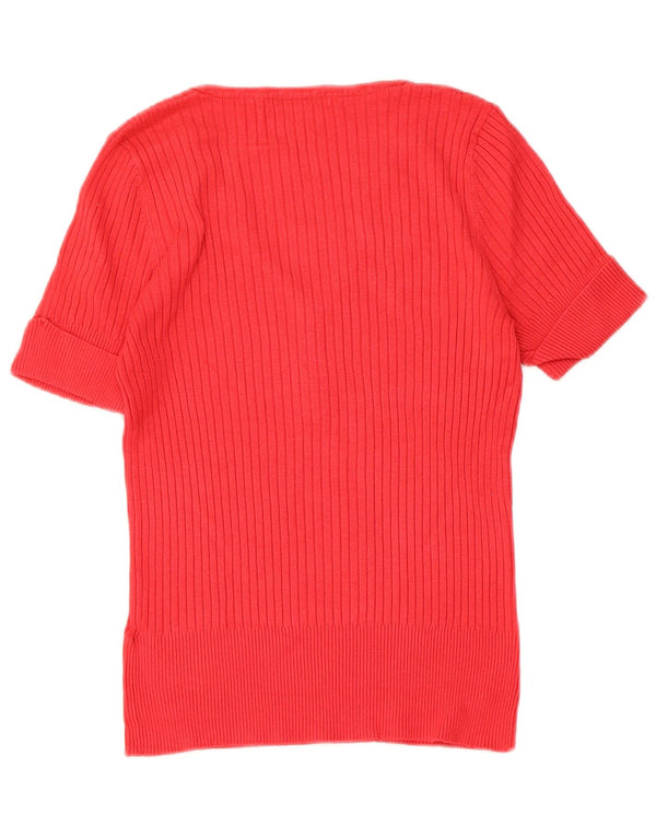 Marks & Spencer Γυναικείο T-Shirt Top UK 14 Medium Red Viscose