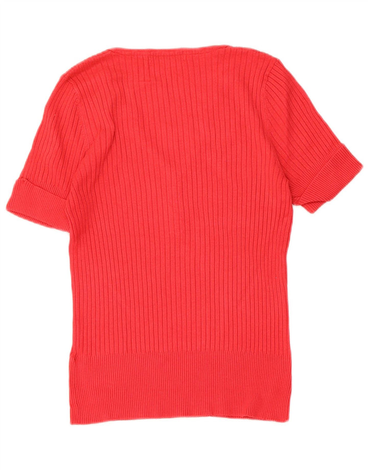 Marks & Spencer Γυναικείο T-Shirt Top UK 14 Medium Red Viscose