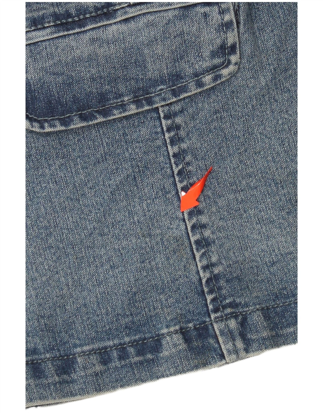 VINTAGE Γυναικείο Τζιν Μπουφάν UK 14 Large Blue Cotton Classic