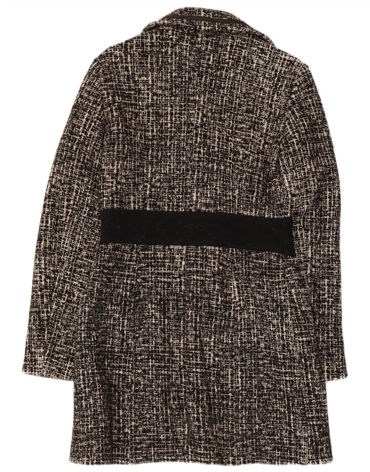 Vintage γυναικείο Longline τζάκετ με 3 κουμπιά σακάκι IT 42 Medium Black Flecked