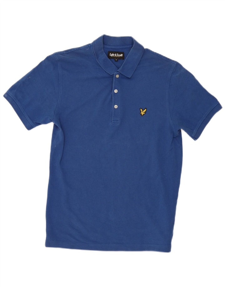 Ανδρικό πουκάμισο πόλο Lyle & Scott, μεσαίο μπλε βαμβακερό
