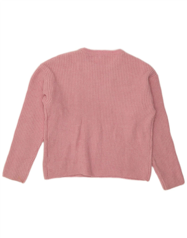 Marks & Spencer Γυναικείο πουλόβερ με λαιμόκαυστο UK 14 Medium Pink Polyester