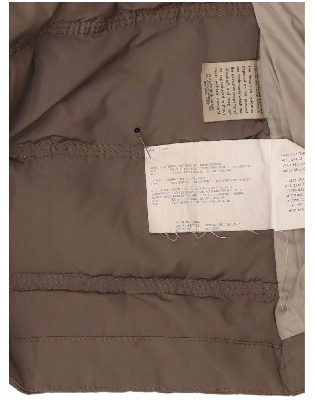 Woolrich Γυναικείο παλτό με κουκούλα UK 6 XS Γκρι πολυεστέρα χειμώνα