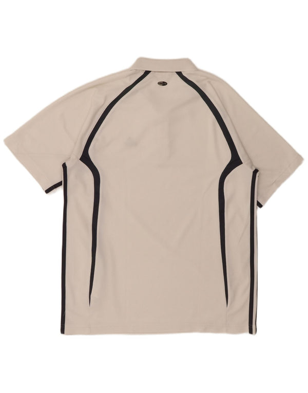 Ανδρικό πουκάμισο Adidas Climalite Polo UK 38/40 Medium White Colourblock