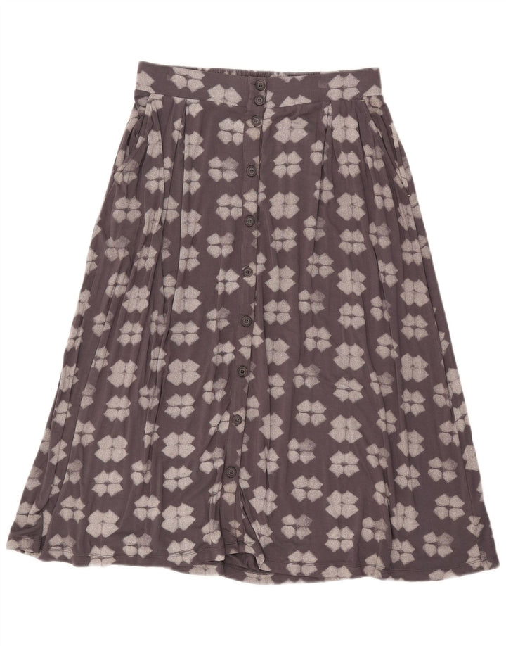 White Stuff Γυναικεία φούστα σε γραμμή Α UK 10 Small W32 Grey Geometric Viscose