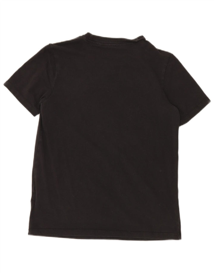 Adidas Γυναικείο T-Shirt Top UK 12 μεσαίο μαύρο βαμβακερό