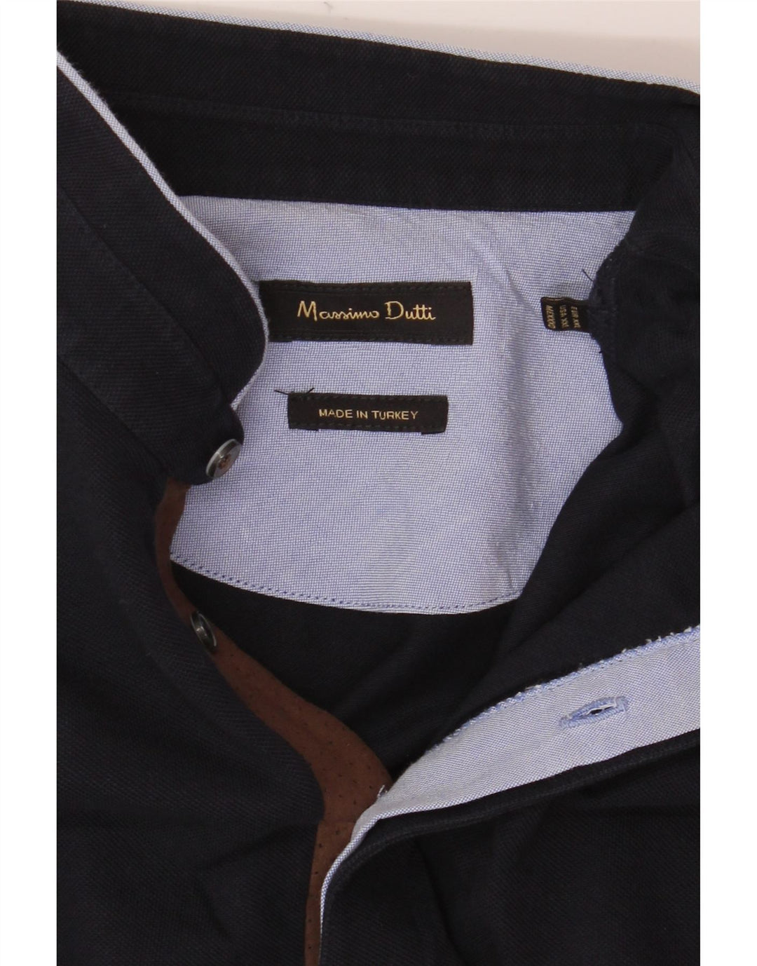 Ανδρικό μπλουζάκι πόλο Massimo Dutti 2XL Navy Blue