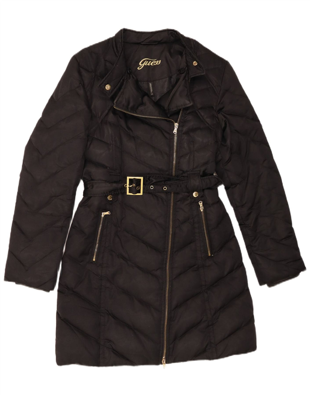 Guess Γυναικείο παλτό UK 10 Small Black Nylon