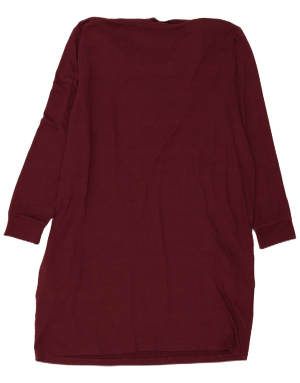 Γυναικείο μακρυμάνικο φόρεμα Marks & Spencer UK 24 4XL μπορντό