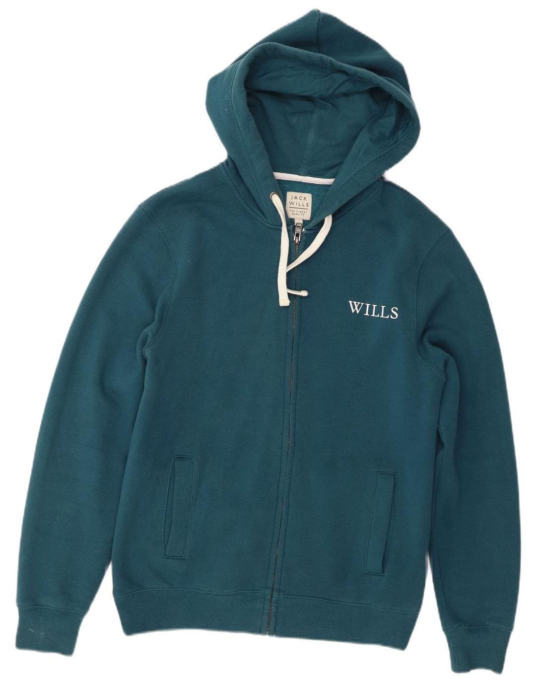 Ανδρικό πουλόβερ με κουκούλα με φερμουάρ Jack Wills Μεσαίο βαμβακερό τιρκουάζ