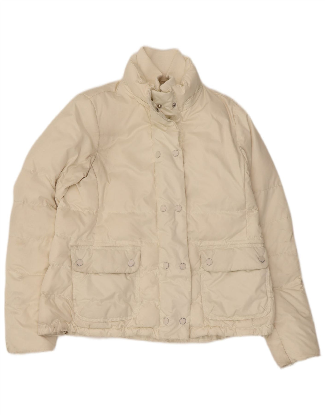 Tommy Hilfiger Γυναικείο μπουφάν UK 14 Medium Off White Πολυεστέρας