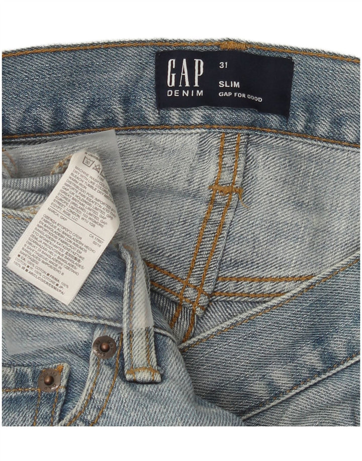 Ανδρικό στενό τζιν σορτς GAP Distressed W31 Μεσαίο μπλε βαμβακερό