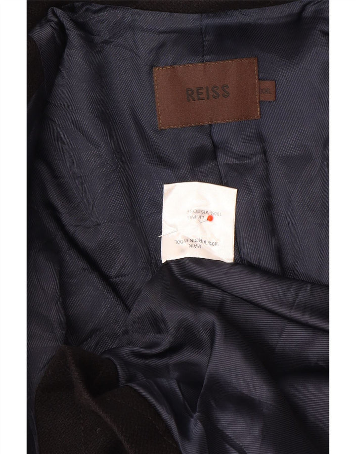 Ανδρικό πανωφόρι Reiss UK 44 2XL Navy Blue Virgin Wool