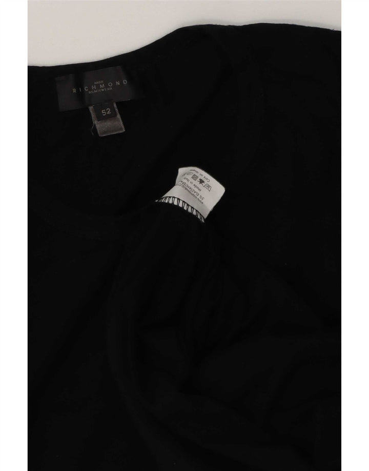 Ανδρικό T-Shirt Richmond Top IT 52 μεγάλο μαύρο βαμβακερό