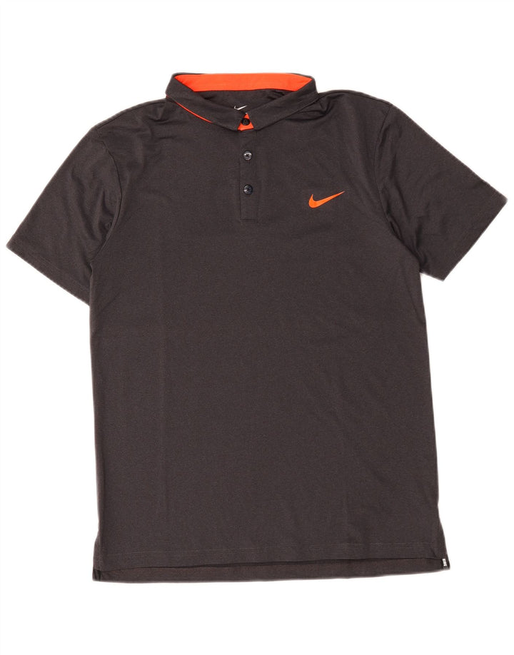 Ανδρικό πουκάμισο πόλο Nike από μεσαίο γκρι πολυεστέρα