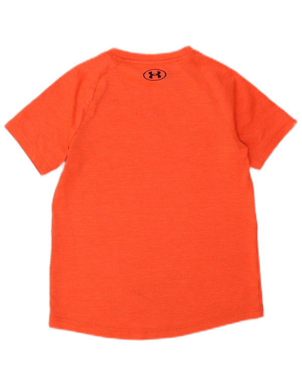 Under Armour Boys T-Shirt Top 7-8 Years Small Orange