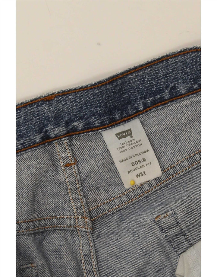 Ανδρικό τζιν σορτς Levi's 505 Distressed Regular Fit Medium W32 Μπλε βαμβακερό