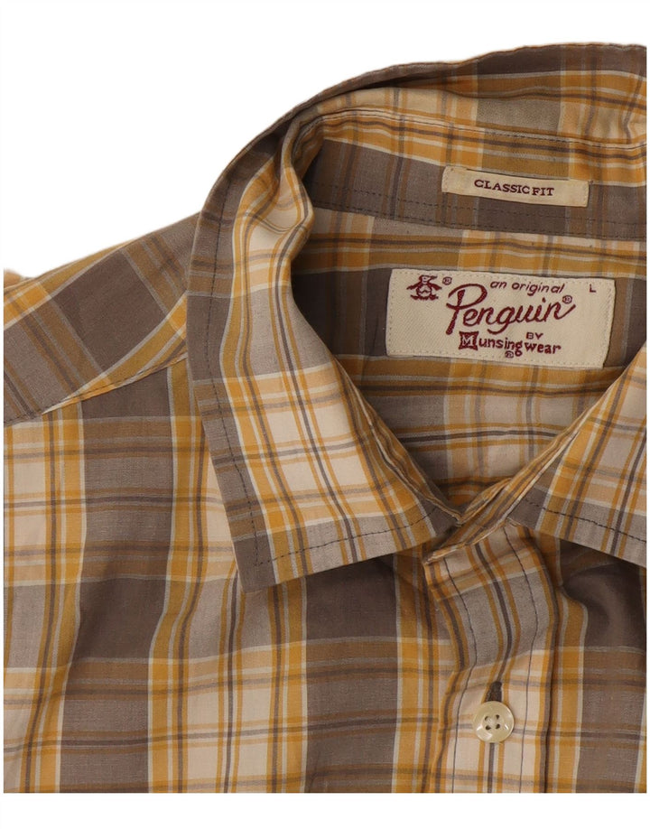 Ανδρικό πουκάμισο Penguin Classic Fit Large Grey Check