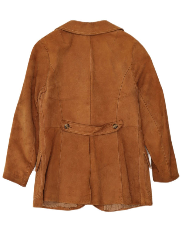 VINTAGE Γυναικείο τζάκετ σουέντ με 3 κουμπιά IT 42 Μεσαίο Καφέ