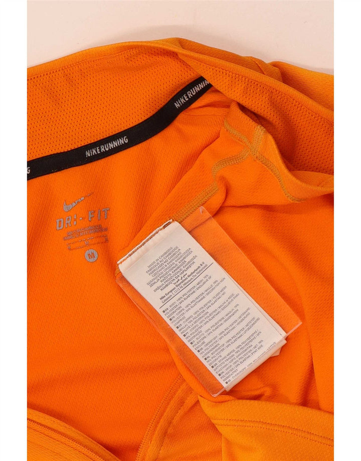 Ανδρική φόρμα Nike Dri Fit με φερμουάρ πουλόβερ στο επάνω μέρος, μεσαίο πορτοκαλί χρώμα