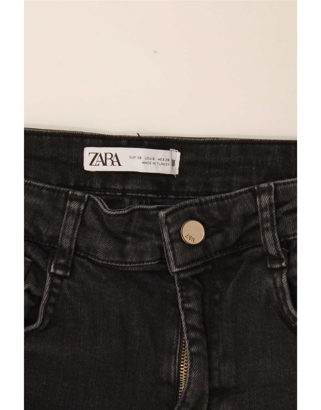 Zara Γυναικείο ίσιο τζιν EU 38 Small W28 L26 Μαύρο